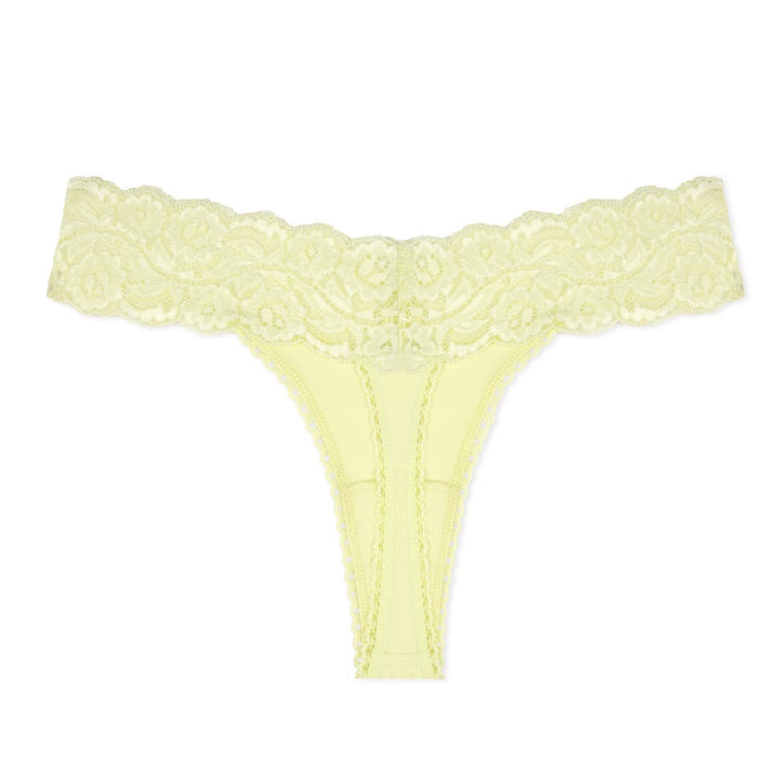 René Rofé Cotton Spandex Lace Thong