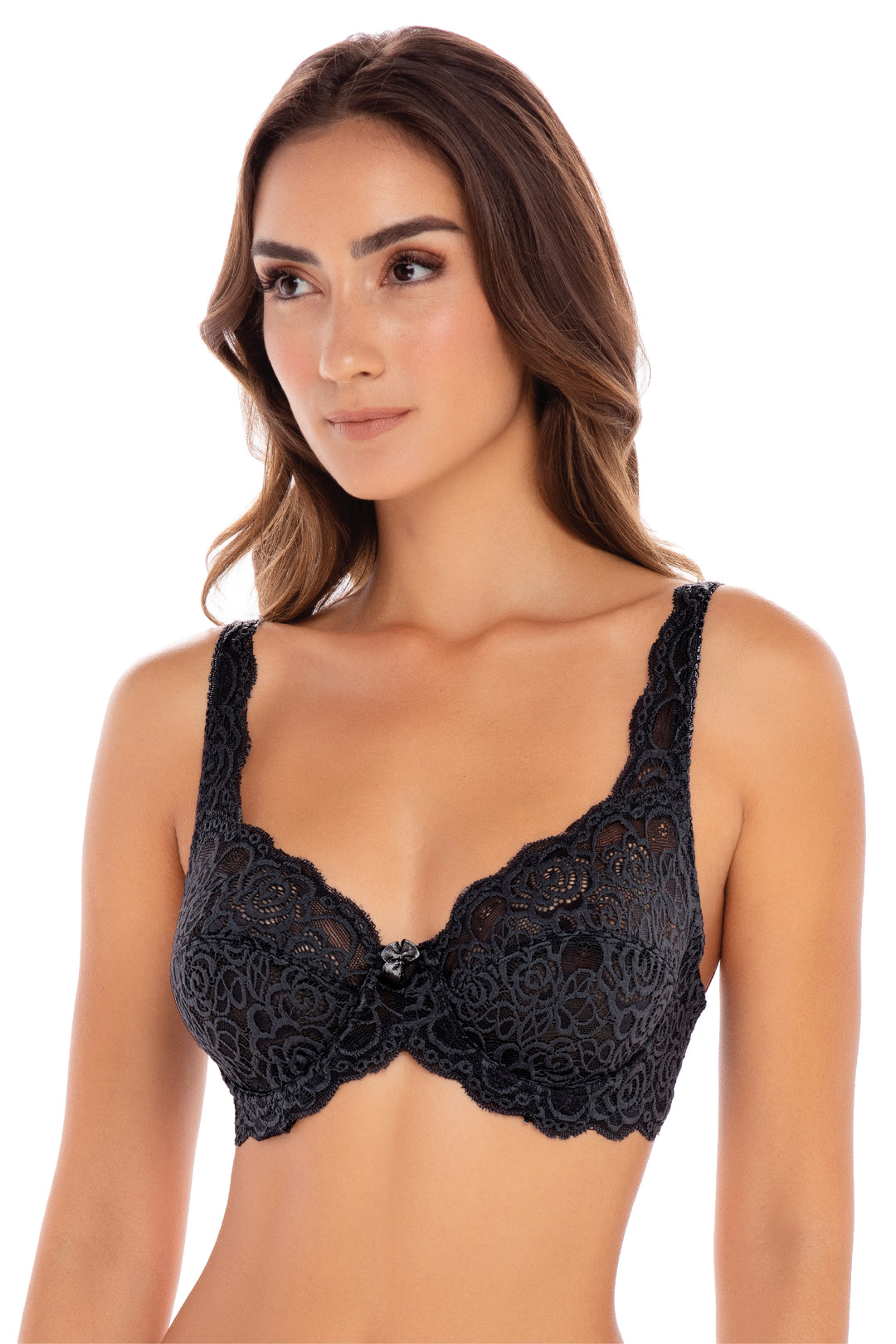 YOURS 2 PACK Black & White Lace Non-Padded Underwired Bras