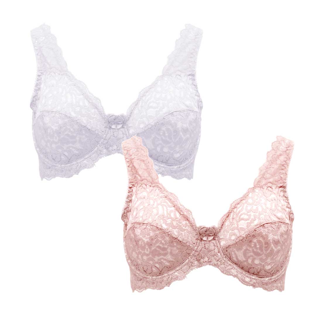 2-pack Push Up Stretch Lace Bras