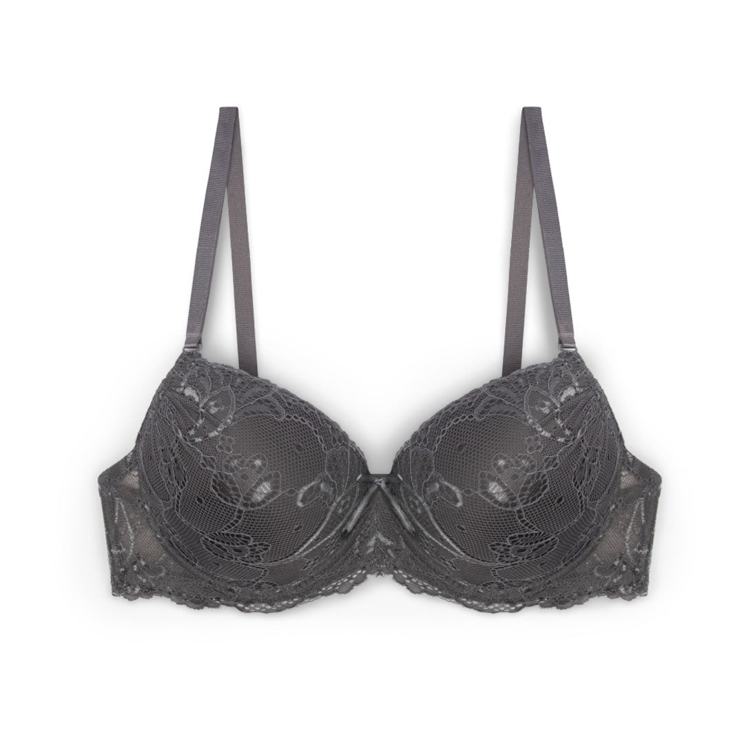 Rene Rofe 3 Pack - Double Push Up Bras - Floral Lace Underwire Value Pack  Bras 