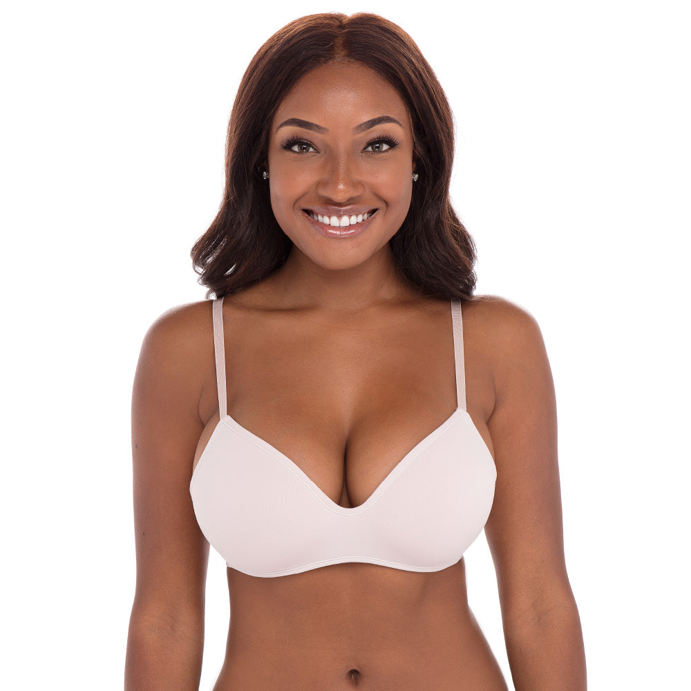 Buy Women's Wirefree Padded Super Combed Cotton Elastane Stretch Full  Coverage T-Shirt Bra with Broad Fabric Straps - White FE35