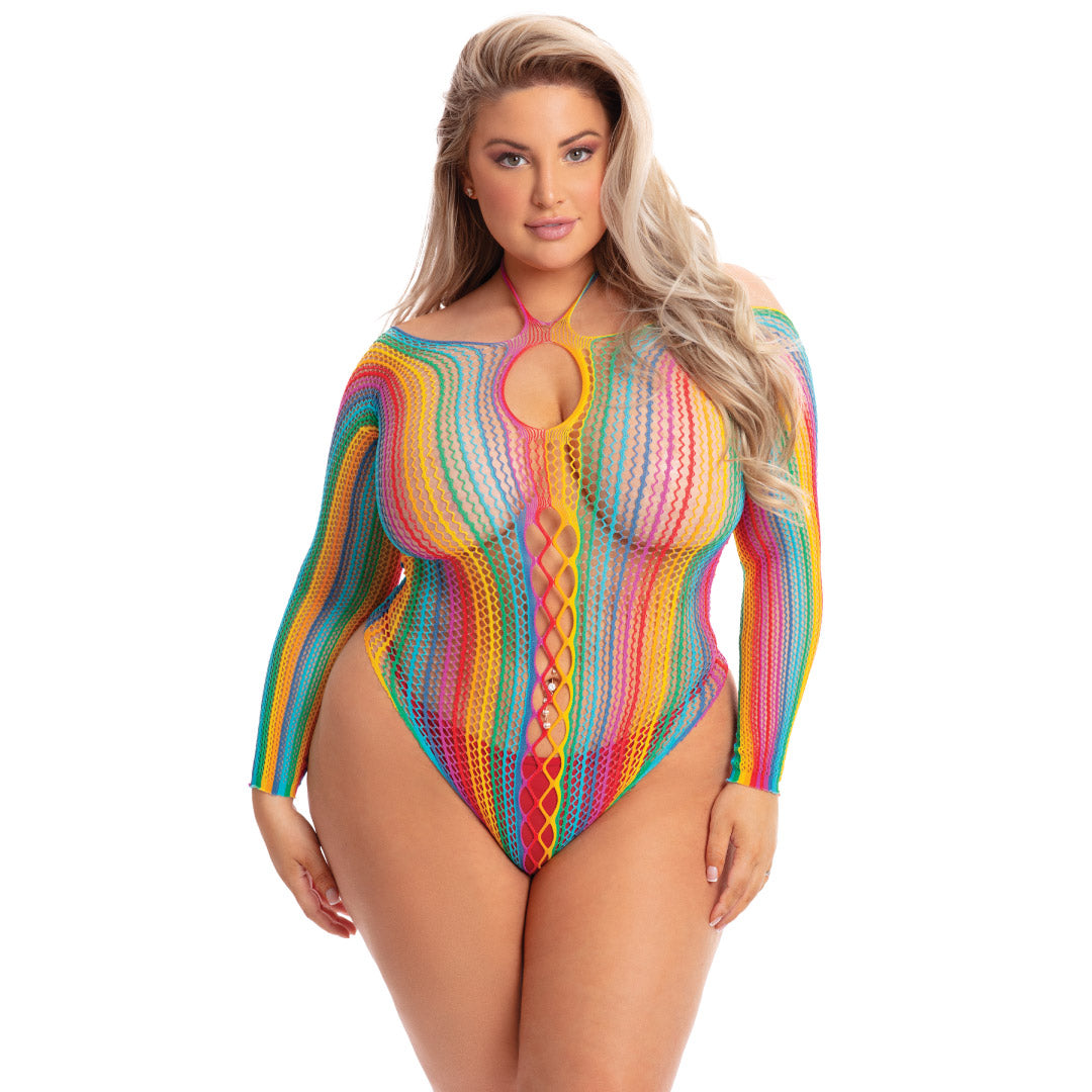 More Color Long Sleeve Bodysuit - Colorful Bodysuit