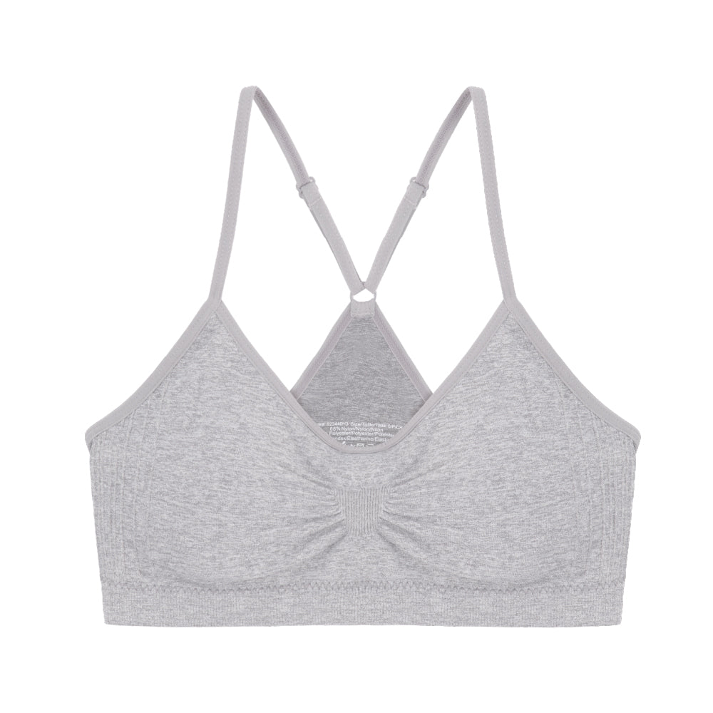 Fittin Womens Padded Sports Bras Wire Free with Removable Pads Grey ,X —  ShopWell