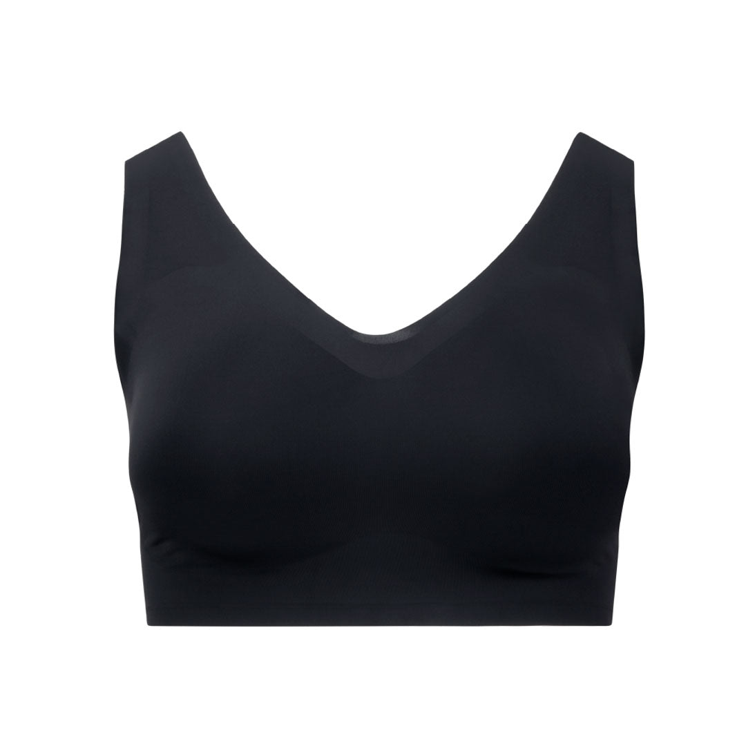 Red Rose Sports Black Bra with Removable Pads