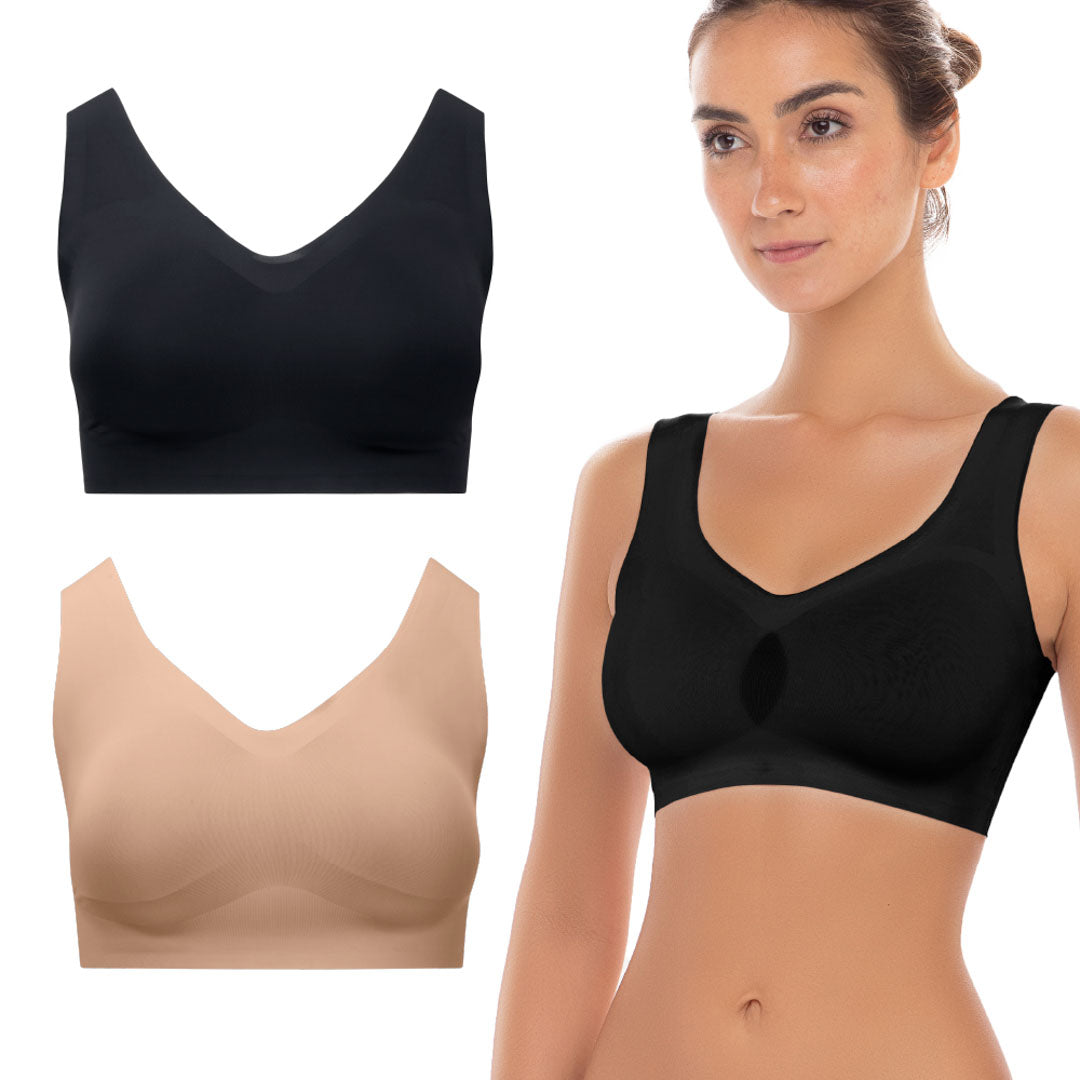 Wireless Sports Bras with Removable Pads - 3 Pack