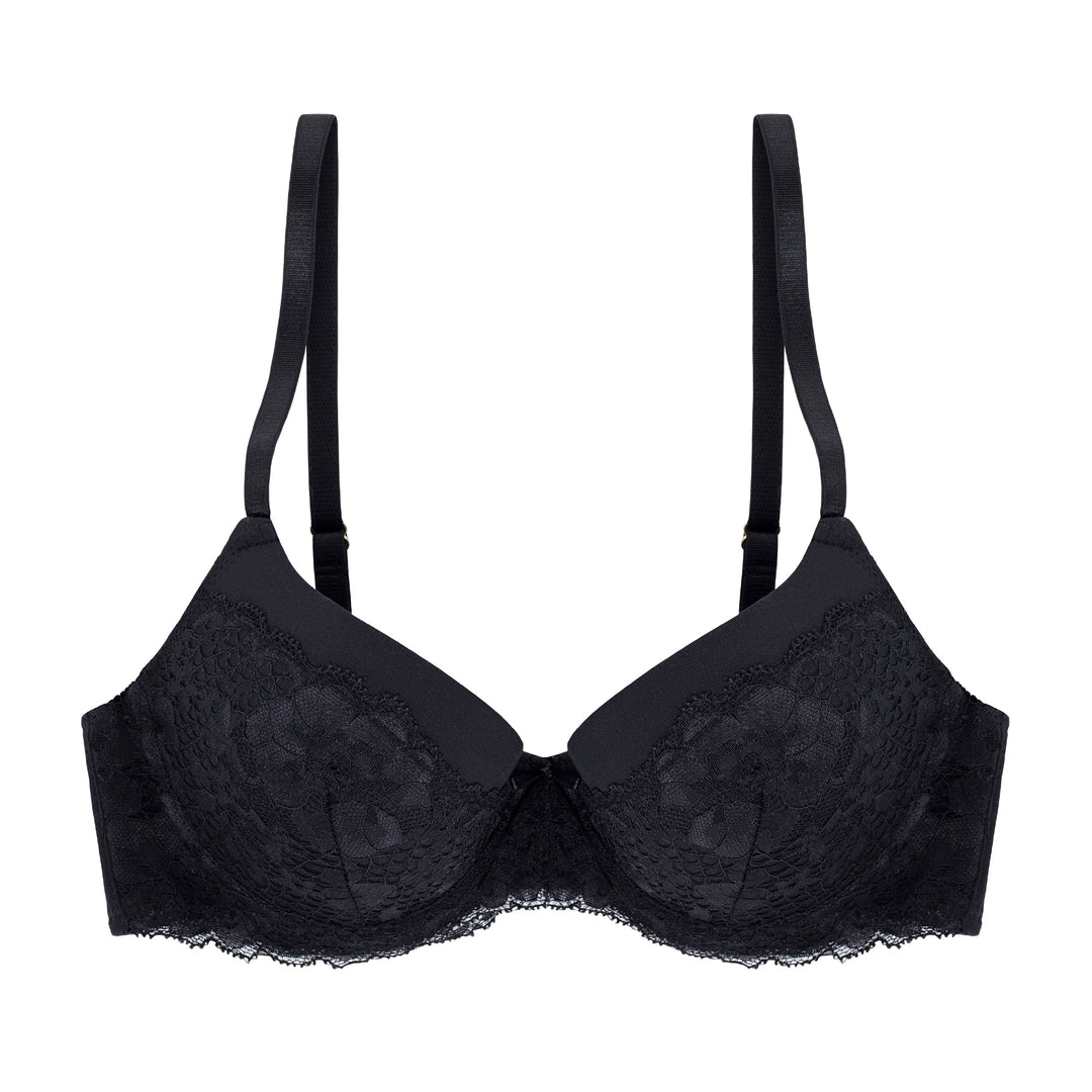 Push up Bra, Sizes 90B and or 95C, Pigeoning Bronze and Black, Whipped Cream  Lace and Microfiber, Interchangeable Straps. -  Canada