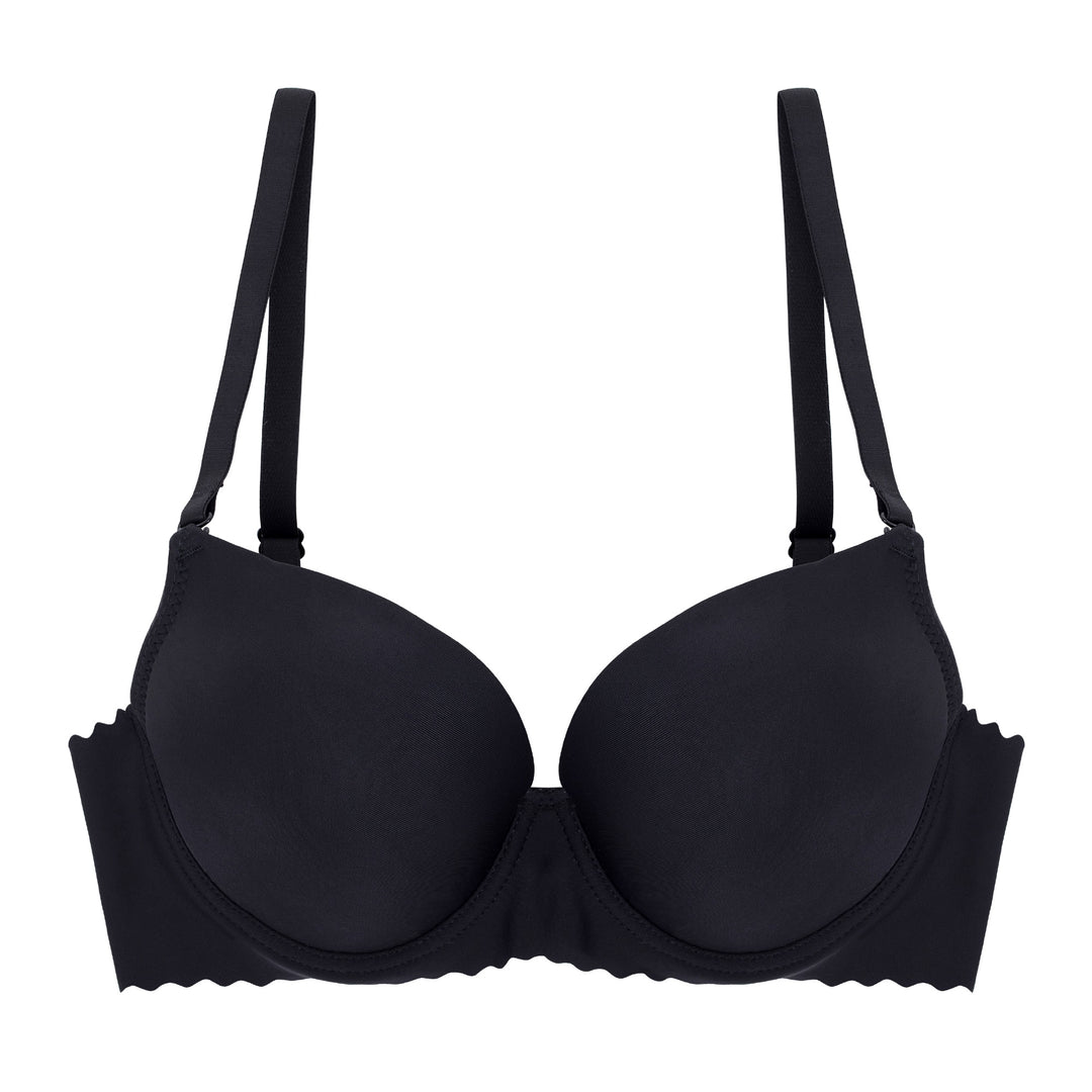 Buy BEYOND BEAUTY ICW Women's 6 Straps Black Padded Bralette Bra (Removable  Pads)(Size: Free) at