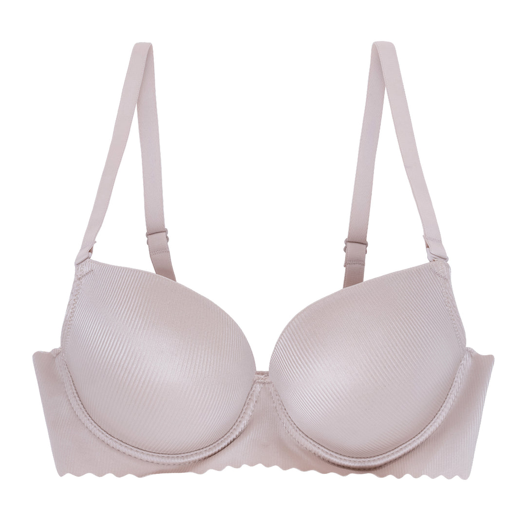 Out From Under Seraphine Satin Ruched Bralette In Peach,at Urban